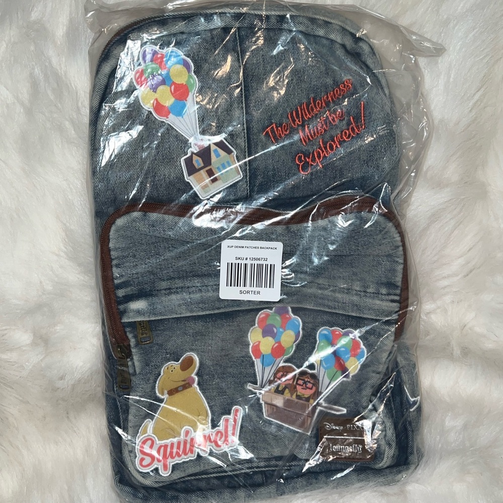 Loungefly full size UP Russell Carl Ellie Jean Patches backpack